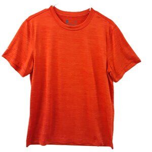 Xersion Athletic Top Size MED Orange Polyester Short Sleeve Quick Dry Round Neck